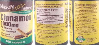 Mason Natural Cinnamon 1000 mg - supplement