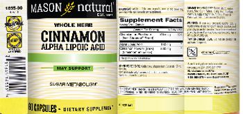 Mason Natural Cinnamon Alpha Lipoic Acid - supplement