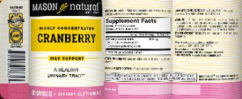 Mason Natural Cranberry - supplement