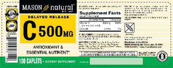 Mason Natural Delayed Release C 500 mg - supplement