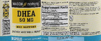 Mason Natural DHEA 50 mg - supplement