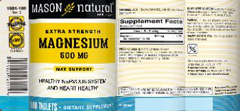 Mason Natural Extra Strength Magnesium 500 mg - supplement