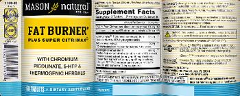 Mason Natural Fat Burner Plus Super Citrimax - supplement
