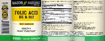Mason Natural Folic Acid B6 & B12 - supplement
