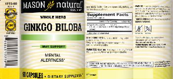 Mason Natural Ginkgo Biloba - supplement