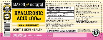 Mason Natural Hyaluronic Acid 100 mg - supplement
