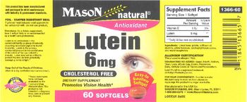 Mason Natural Lutein 6 mg - supplement