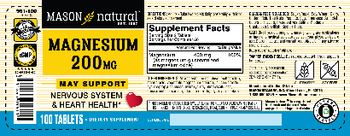Mason Natural Magnesium 200 mg - supplement