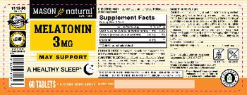 Mason Natural Melatonin 3 mg - supplement