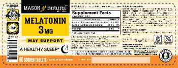Mason Natural Melatonin 3 mg - supplement