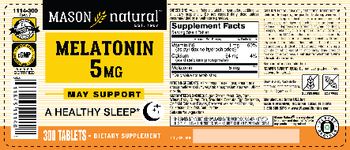Mason Natural Melatonin 5 mg - supplement