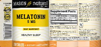 Mason Natural Melatonin 5 mg - supplement
