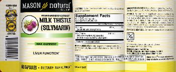 Mason Natural Milk Thistle (Silymarin) - supplement
