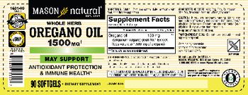 Mason Natural Oregano Oil 1500 mg - supplement