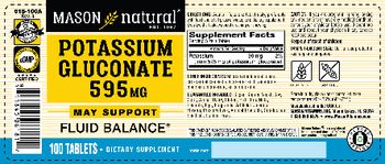 Mason Natural Potassium Gluconate 595 mg - supplement