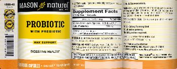 Mason Natural Probiotic with Prebiotic - supplement
