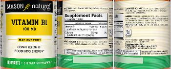 Mason Natural Vitamin B1 100 mg - supplement