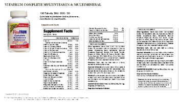 Mason Natural VitaTrum Complete Multivitamin & Multimineral - supplement