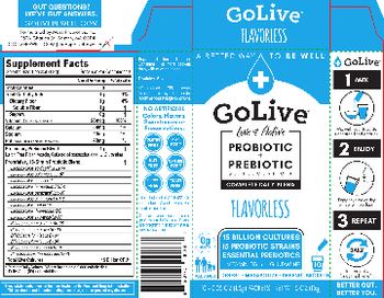 Mass Probiotics GoLive Probiotic + Prebiotic Flavorless - probiotic prebiotic supplement