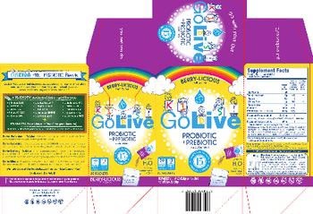Mass Probiotics Kids! GoLive Probiotic + Prebiotic Berry-Licious Fruit Punch - probiotic prebiotic supplement