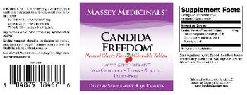 Massey Medicinals Candida Freedom Natural Cherry Flavored Chewable Tablets - supplement
