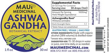 Maui Medicinal Ashwagandha - supplement