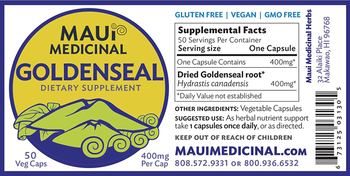 Maui Medicinal Goldenseal 400 mg - supplement