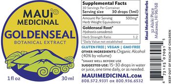 Maui Medicinal Goldenseal - supplement