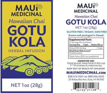 Maui Medicinal Hawaiian Chai Gotu Kola - supplement