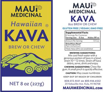 Maui Medicinal Hawaiian Kava - supplement