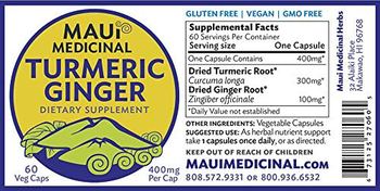 Maui Medicinal Turmeric Ginger - supplement