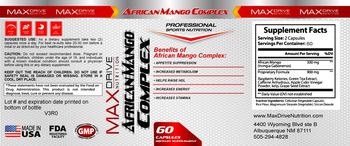 Max Drive Nutrition African Mango Complex - supplement