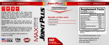 Max Drive Nutrition Joint Plus - supplement