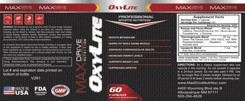 Max Drive Nutrition OxyLite - supplement