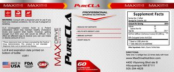 Max Drive Nutrition PureCLA - supplement