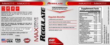 Max Drive Nutrition Regulate - supplement