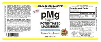 Maxcelint Laboratories Inc pMg Compound Complex Potentiated Magnesium - supplement