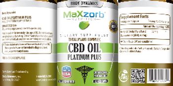 Maxzorb Nutrition CBD Oil Platinum Plus - supplement