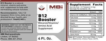 MBi Nutraceuticals B12 Booster - mineralvitaminamino acid supplement
