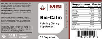 MBi Nutraceuticals Bio-Calm - calming supplement