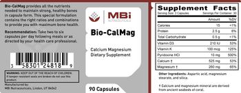 MBi Nutraceuticals Bio-CalMag - calcium magnesium supplement