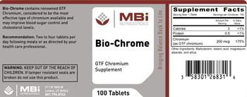 MBi Nutraceuticals Bio-Chrome - gtf chromium supplement