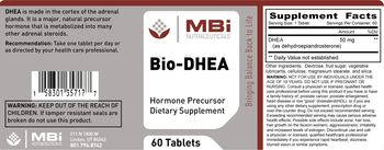 MBi Nutraceuticals Bio-DHEA - hormone precursor supplement