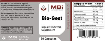 MBi Nutraceuticals Bio-Gest - digestive enzyme supplement