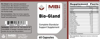 MBi Nutraceuticals Bio-Gland - complete glandular support supplement