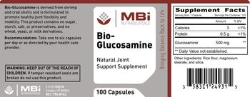 MBi Nutraceuticals Bio-Glucosamine - natual joint support supplement