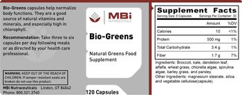 MBi Nutraceuticals Bio-Greens - natural greens food supplement