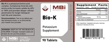 MBi Nutraceuticals Bio-K - potassium supplement
