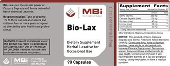MBi Nutraceuticals Bio-Lax - supplement