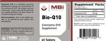 MBi Nutraceuticals Bio-Q10 - coenzymeq10 supplement